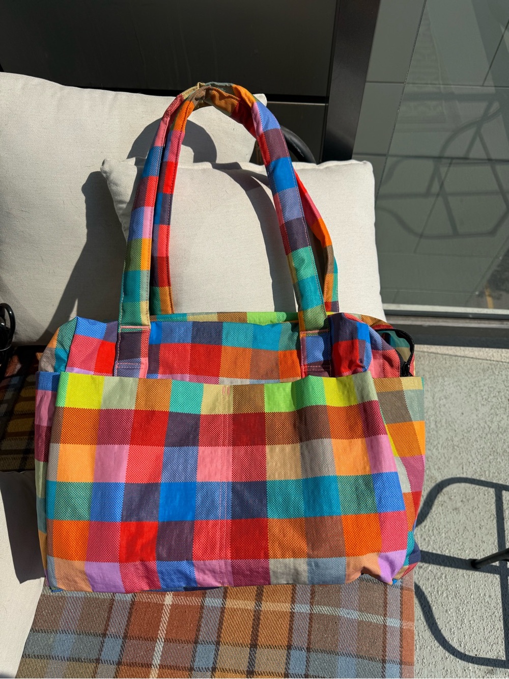 BAGGU Small Cloud Carryon in retired Madras - Picture 2 of 5